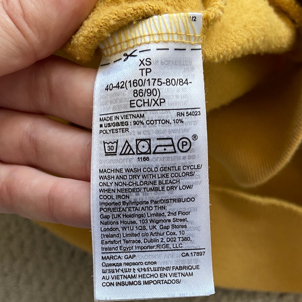 Yellow GAP Sweatshirt + Sweatpants Set - Picture 5 of 8